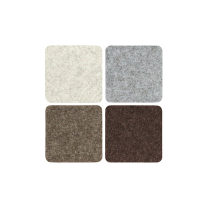 Earth: Bierfilzl Merino Wool Felt Square Coasters