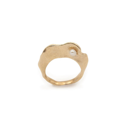 AKOYA with Pearl: Brass Ring