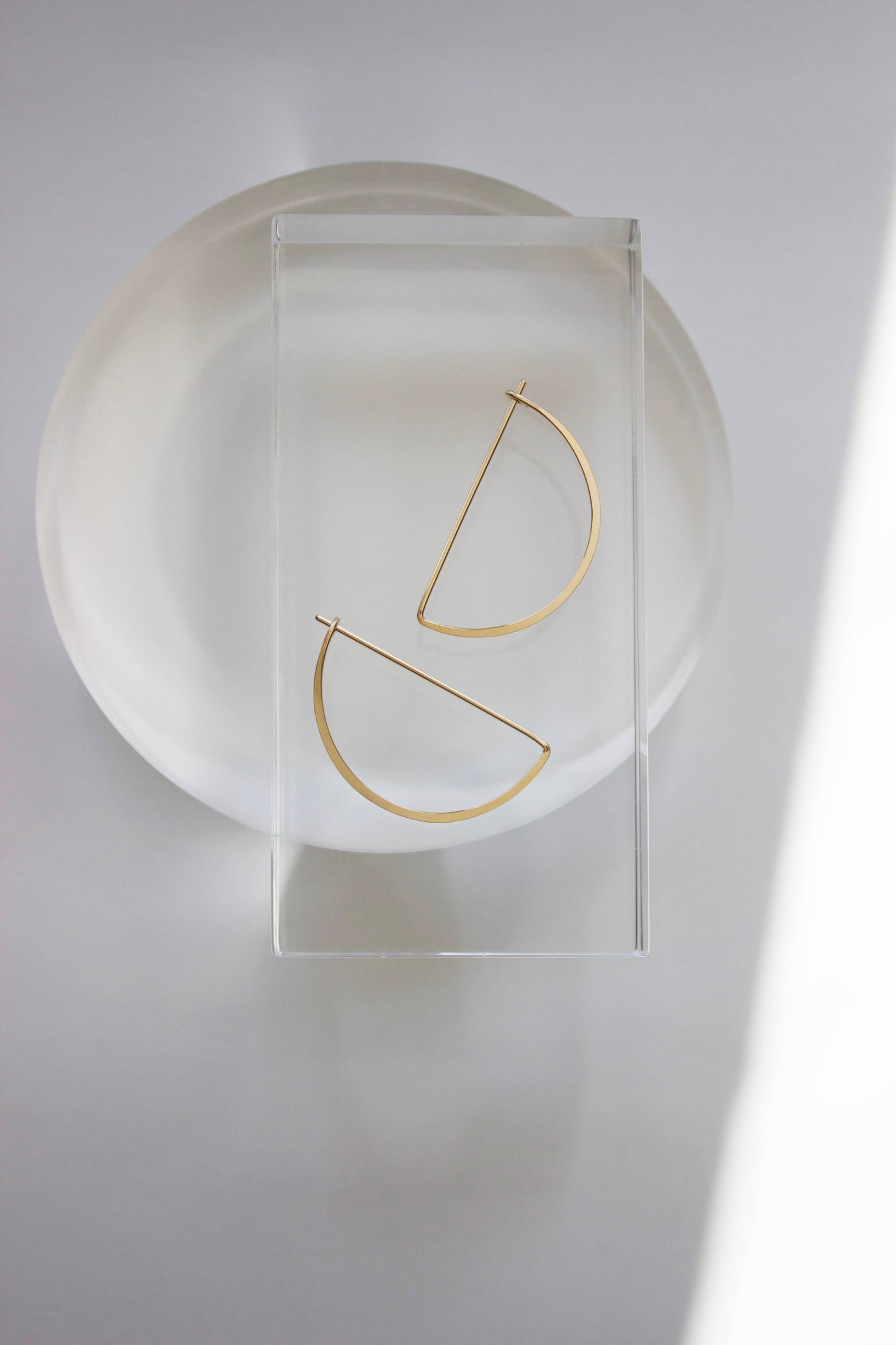 Crescent Earrings: Gold Filled