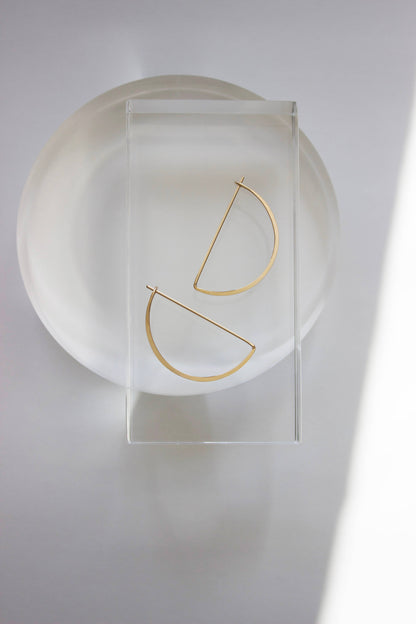 Crescent Earrings: Gold Filled