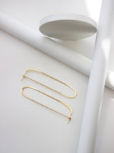 Load image into Gallery viewer, Long Oval Earrings: Sterling Silver
