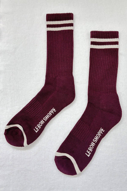 Le Bon Shoppe - Extended Boyfriend Socks: Parchment