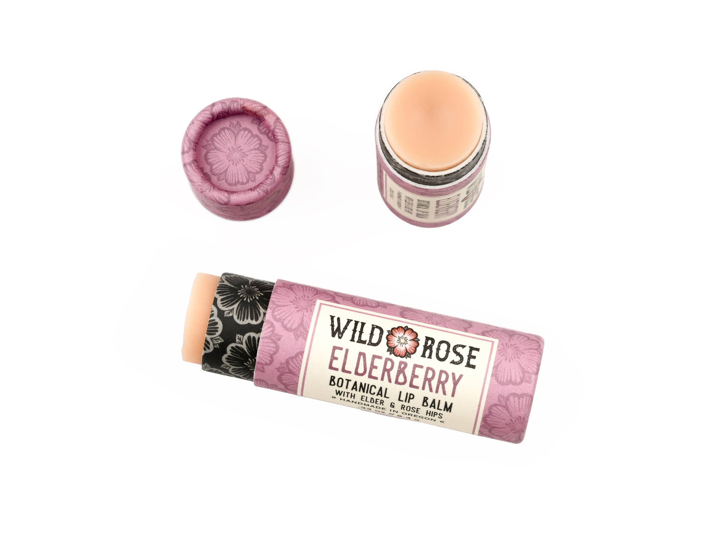 Wild Rose Herbs - Elderberry - Natural Lip Balm: 12-Pack Display Box