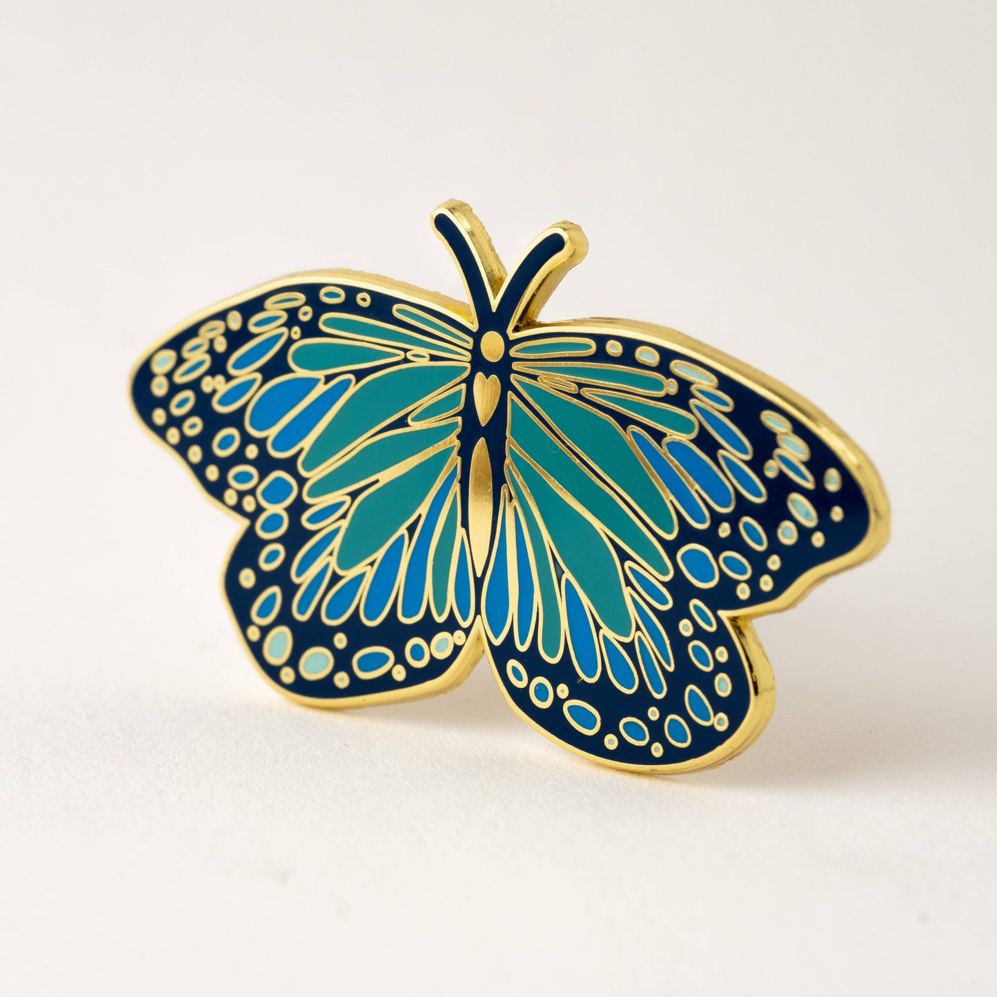 Cute morpho butterfly enamel pin by happily plants - shop small gift ideas on poppy & hawk in camas, wa
