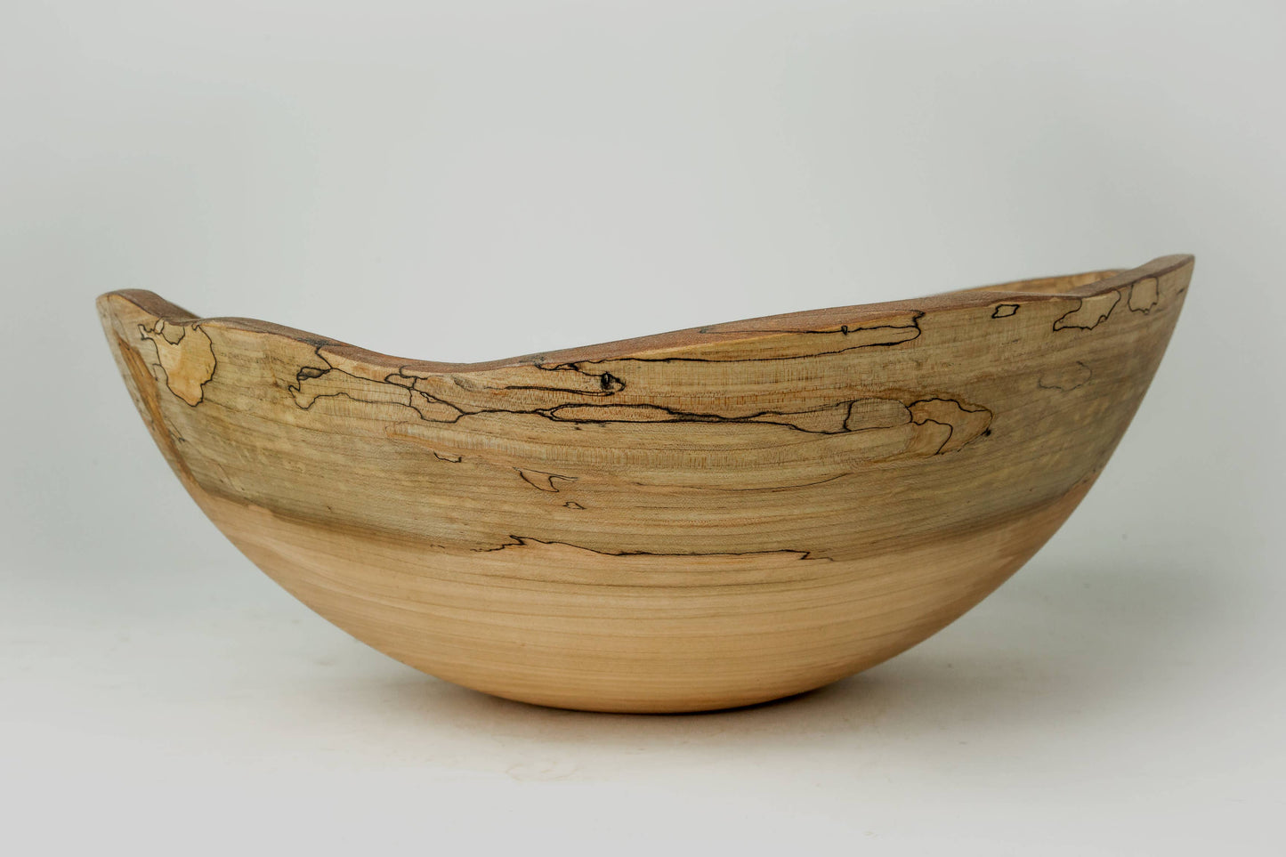10" SPALTED MAPLE OVAL BOWL