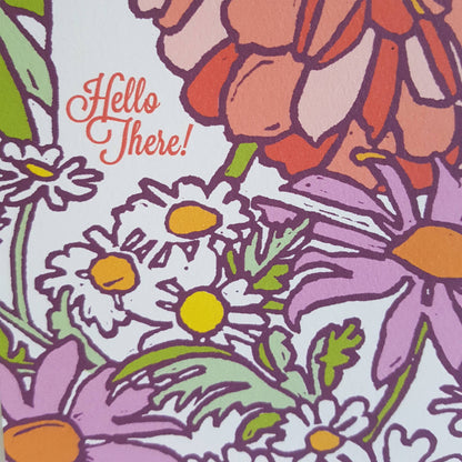 Hello There Botanical Friendship Greeting Card / Art Card