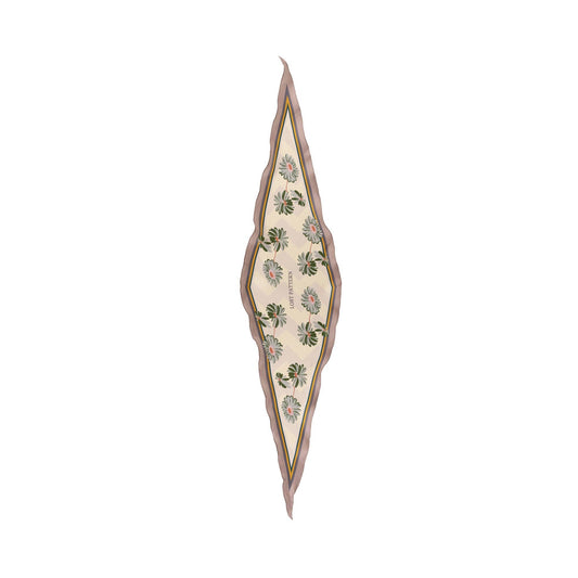 Daisy Silk Diamond Neckerchief: Agate Grey