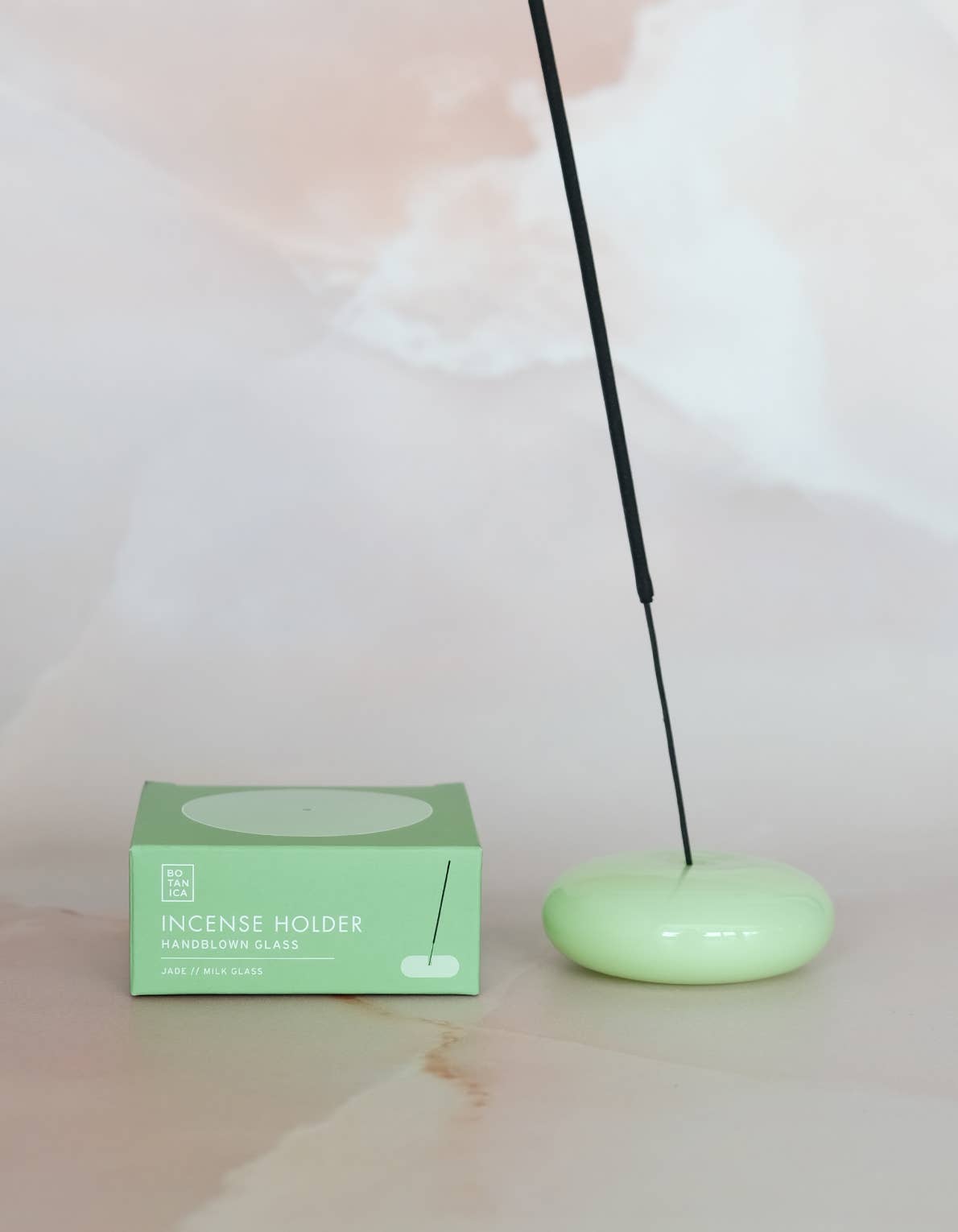 Glass Bubble Incense Holder : Martini Olive Translucent
