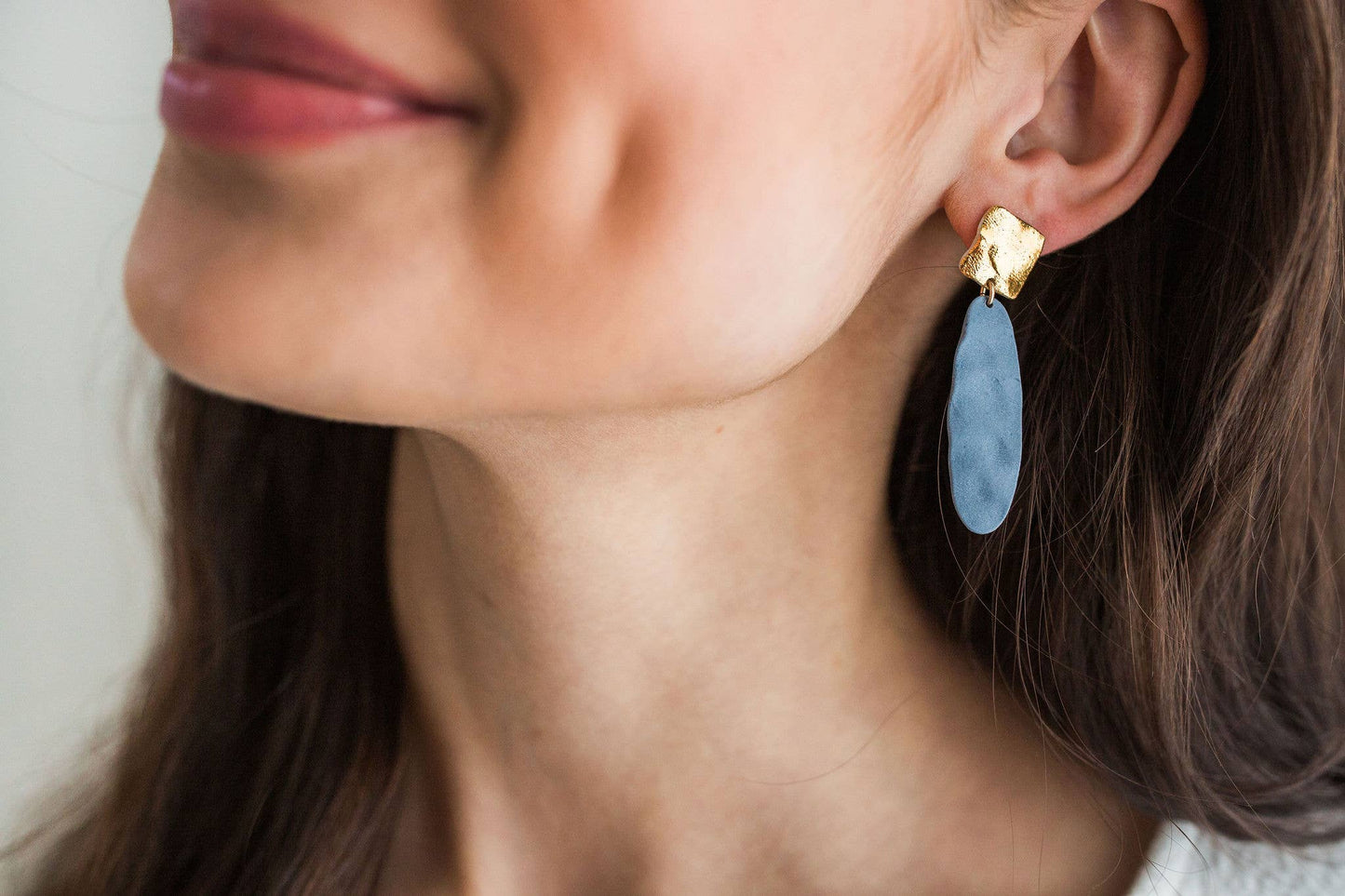 Clear Blue Morning Earrings