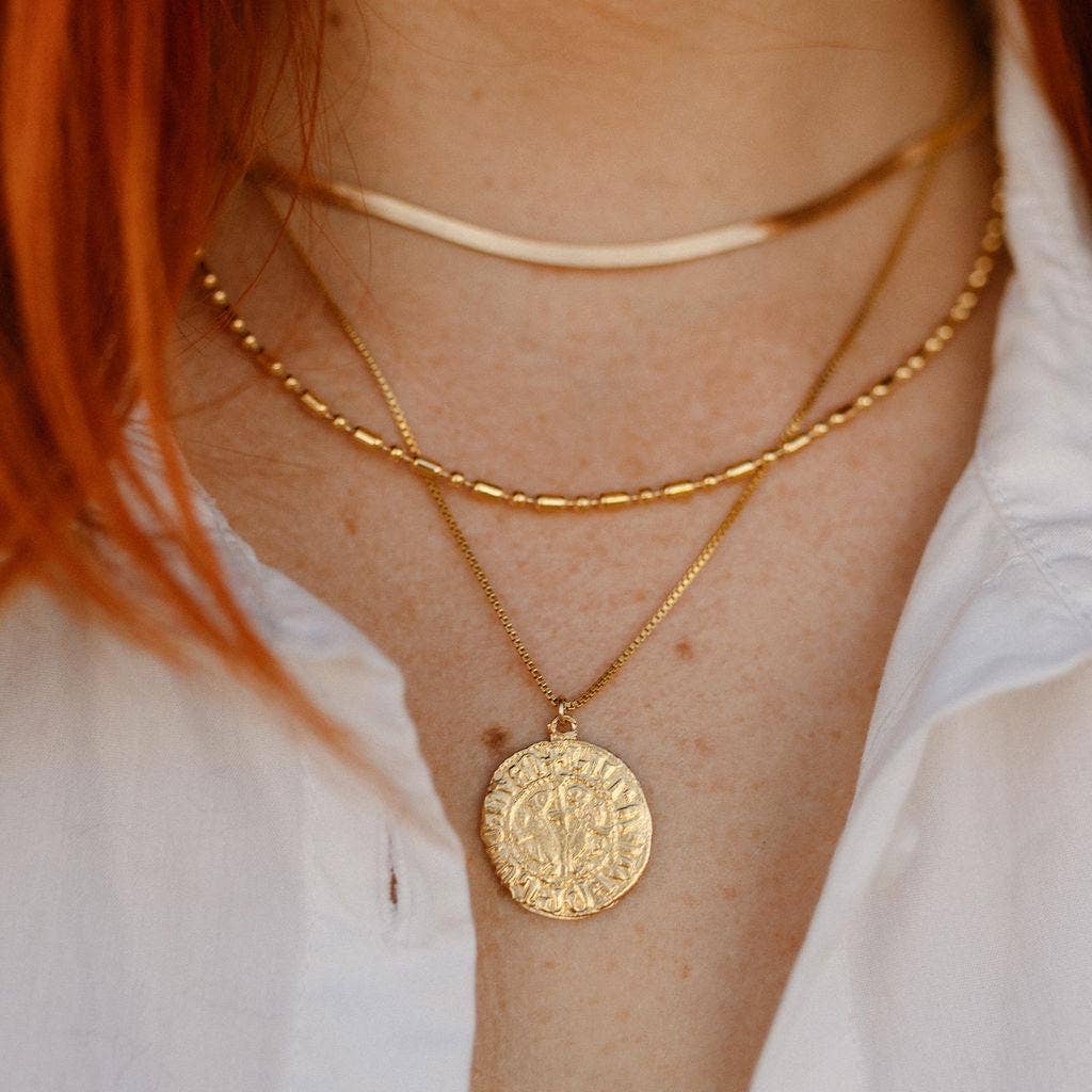 Gold Vintage Ball Chain Necklace