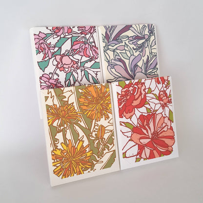 Assorted Flower Blank Note Card Set of 8