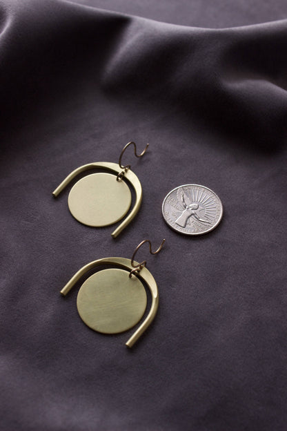 Large Thera Earrings Brass/GF EarWire