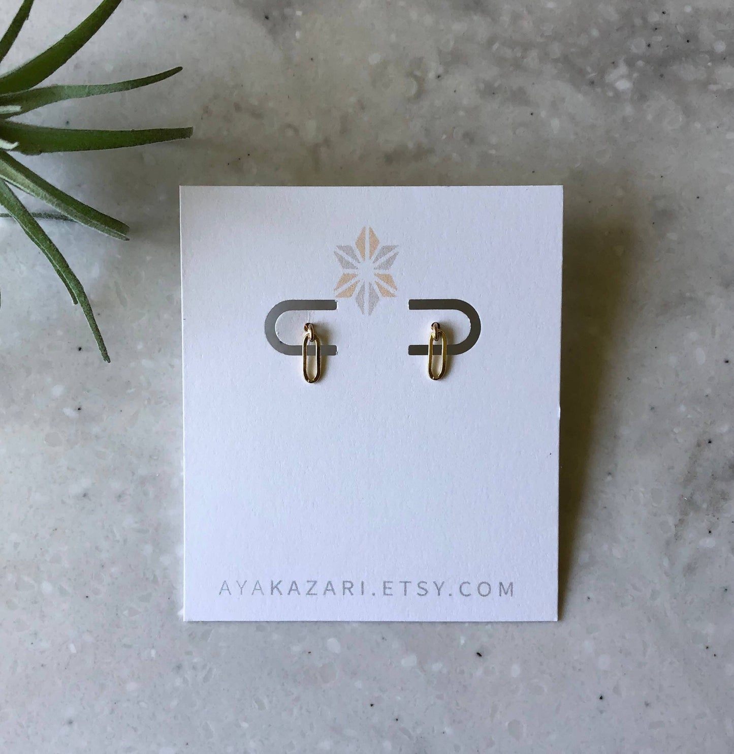 Open Circle Stud Earrings