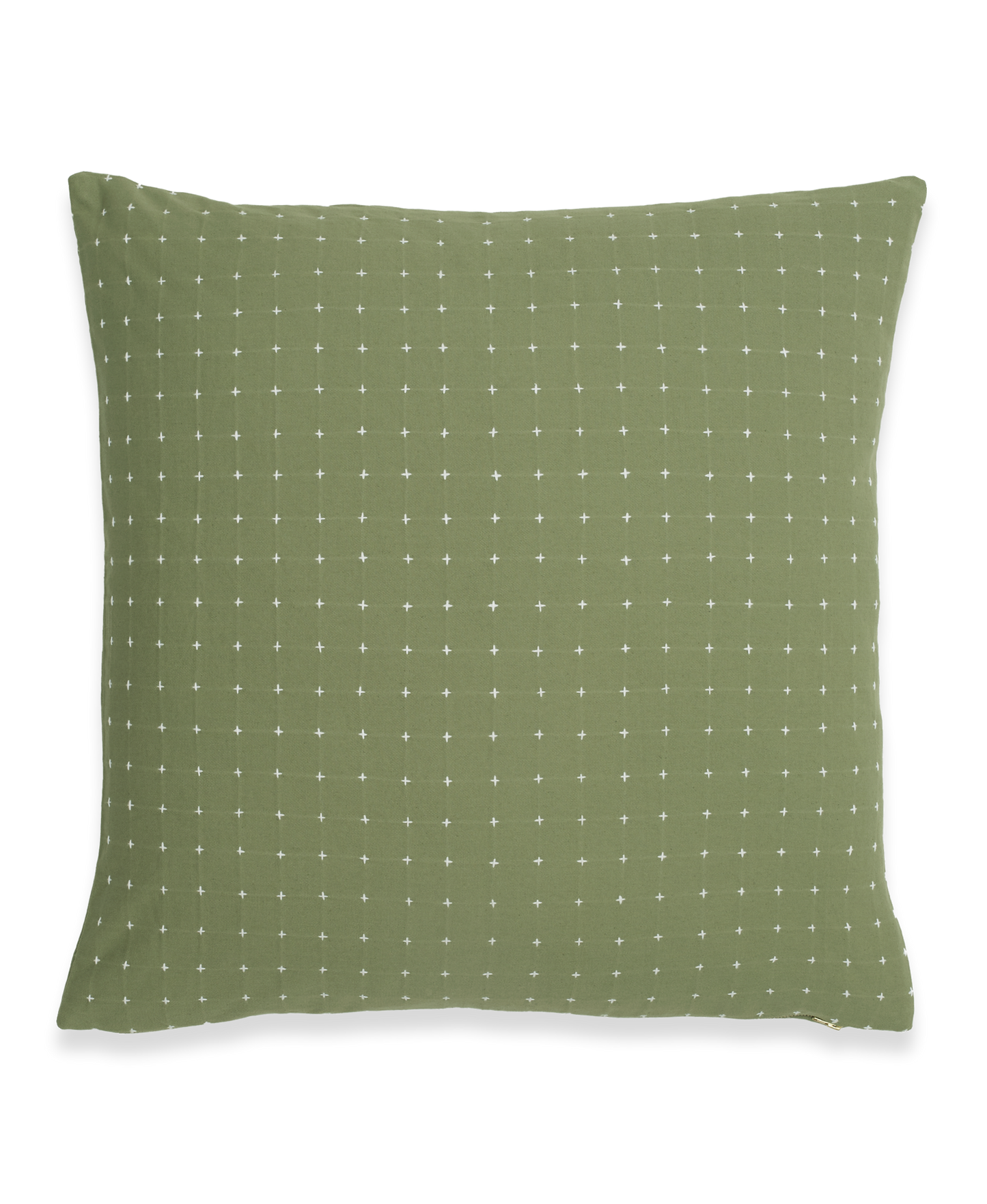 Cross Stitch Throw Pillow - Sage