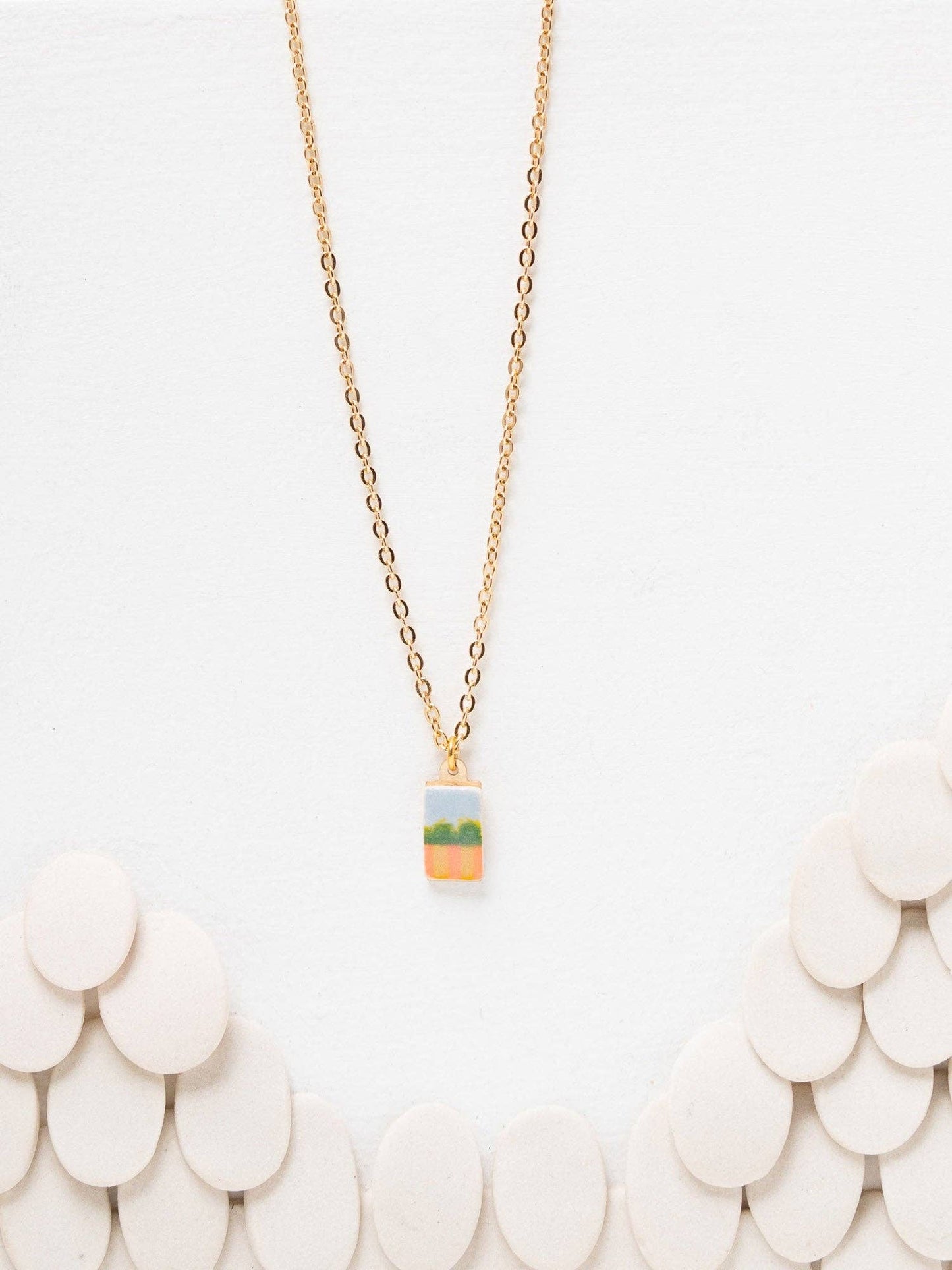 Strawberry Fields Necklace Painted Porcelain