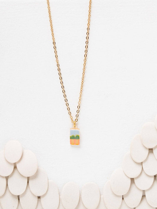 Strawberry Fields Necklace Painted Porcelain