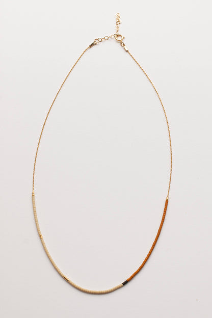 Mala Necklace: Rust GF 18"