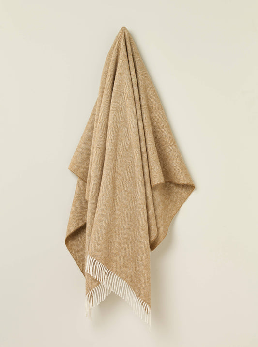 Herringbone 100% British Wool: Camel