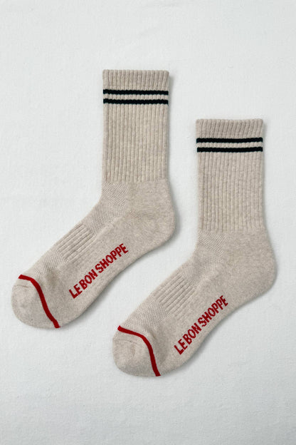 Boyfriend Socks: Cashew