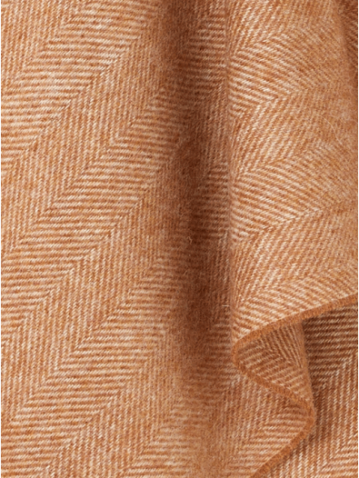 Herringbone 100% British Wool: Camel