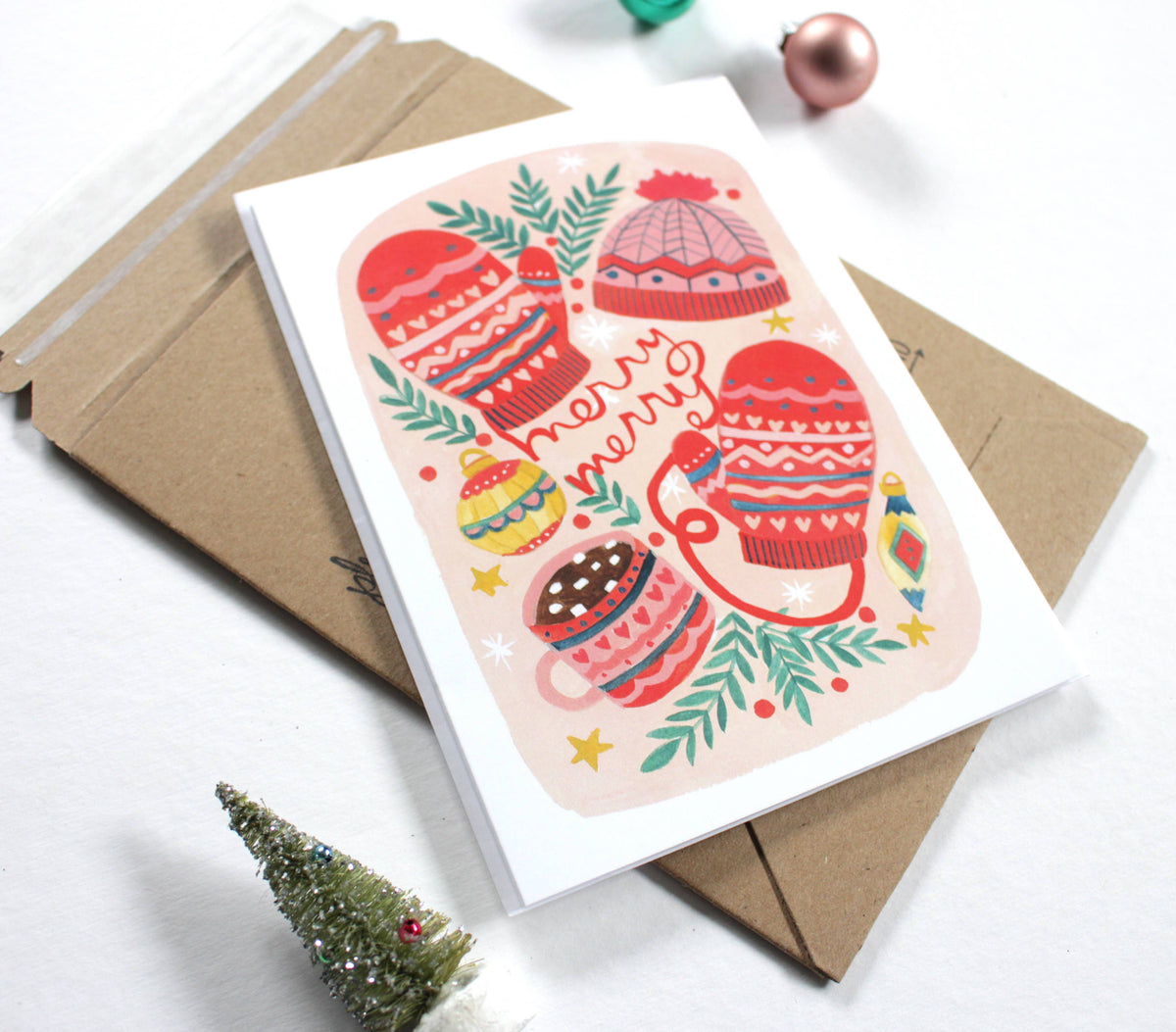 michele maule - Holiday Card - Merry Merry Mittens