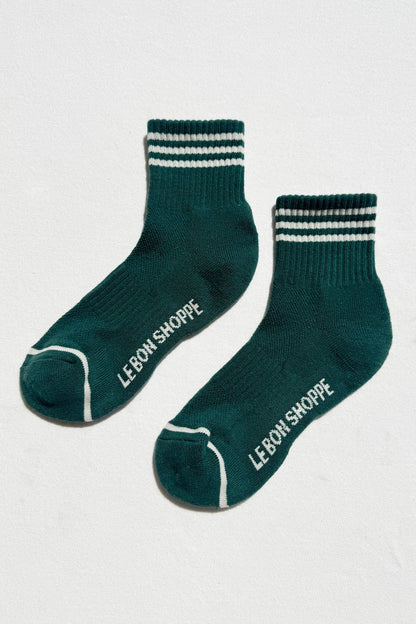Girlfriend Socks: Hunter Green