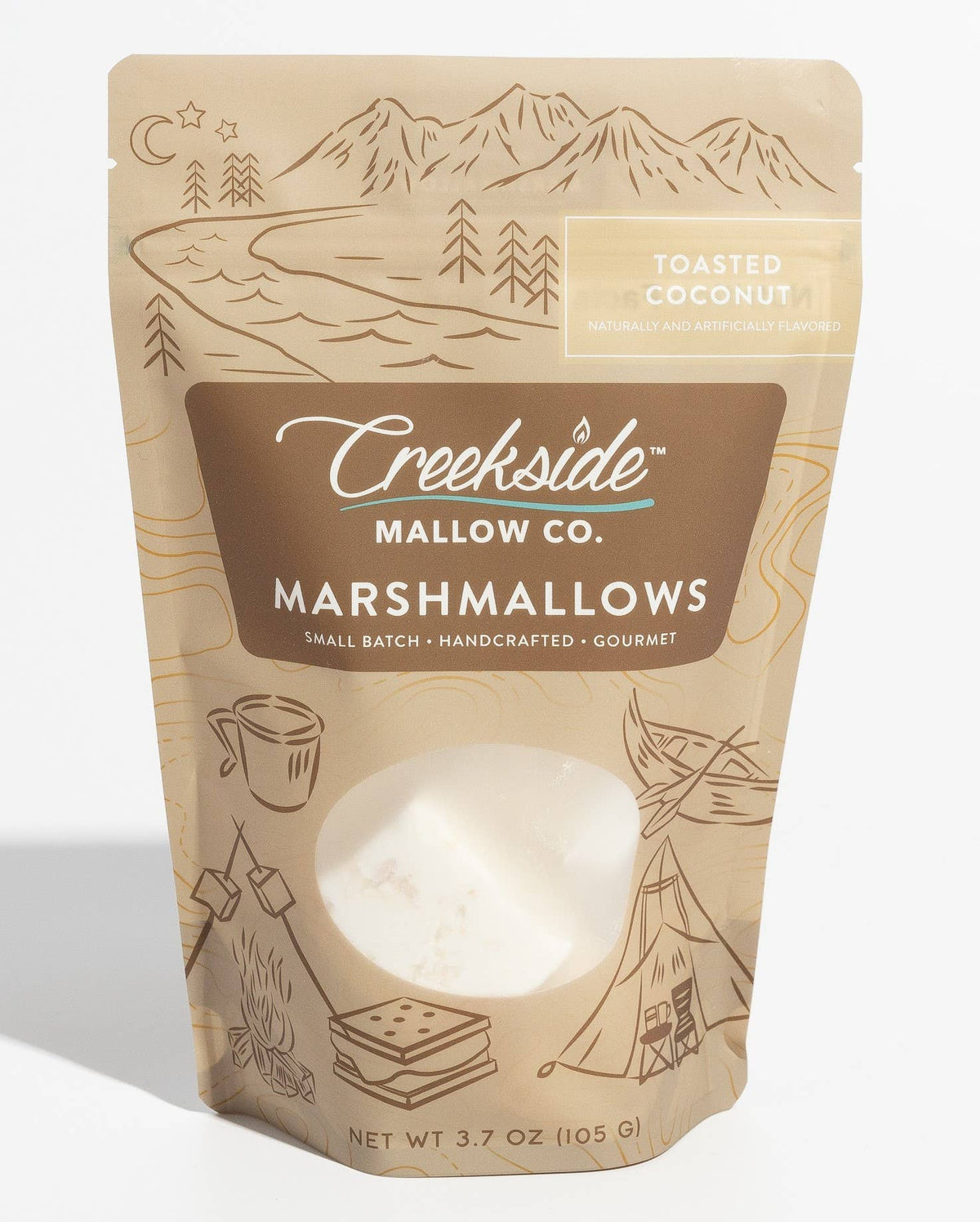 Creekside Mallow Co. - Small Marshmallow Bags - 6 Count: Vanilla