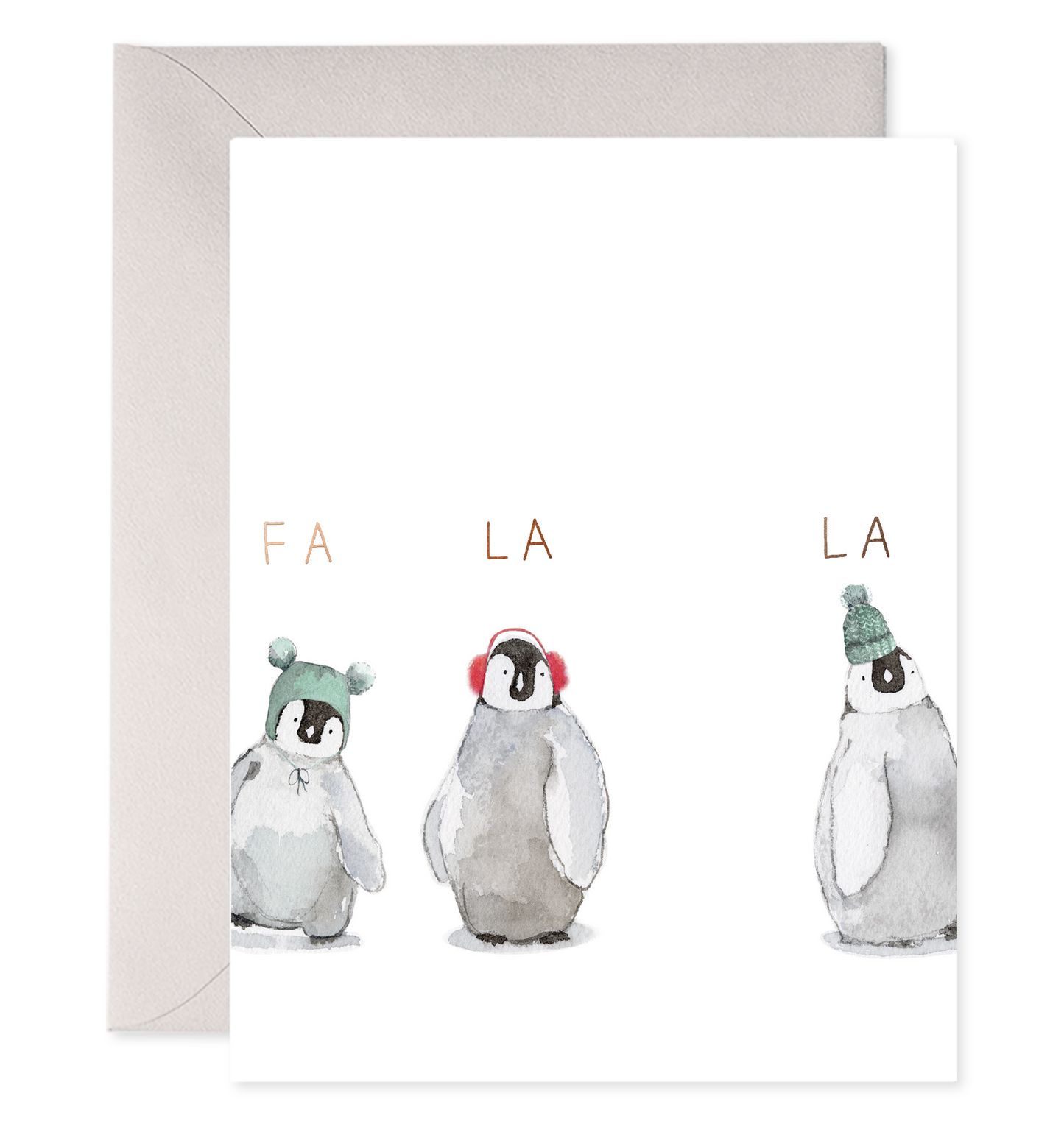 Cozy Penguins Holiday Christmas Card Set