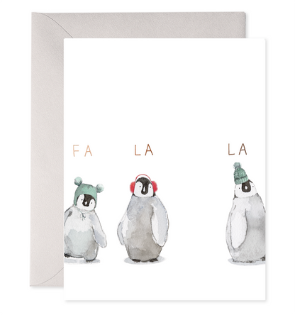 Cozy Penguins Holiday Christmas Card Set