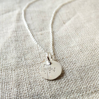 Dandelion Wishes Necklace: Sterling Silver