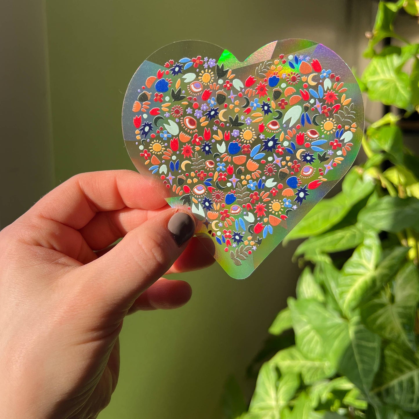 Sun Catcher Decal Heart