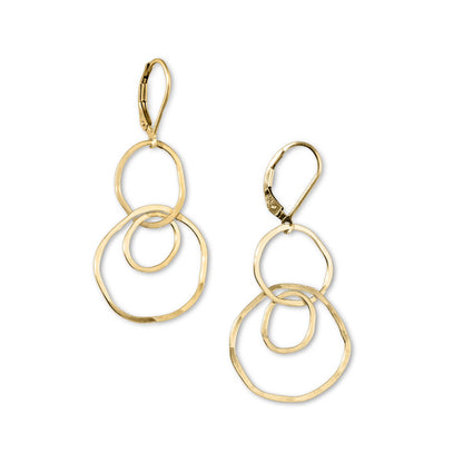 ELEMENT Hammered Circles Earrings | Gold Filled