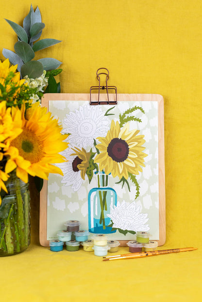 Sunflowers in Vase (Yellow) Paint-by-Number Kit