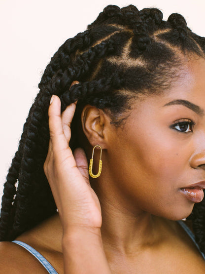 Macramé Link Earrings: Sundance