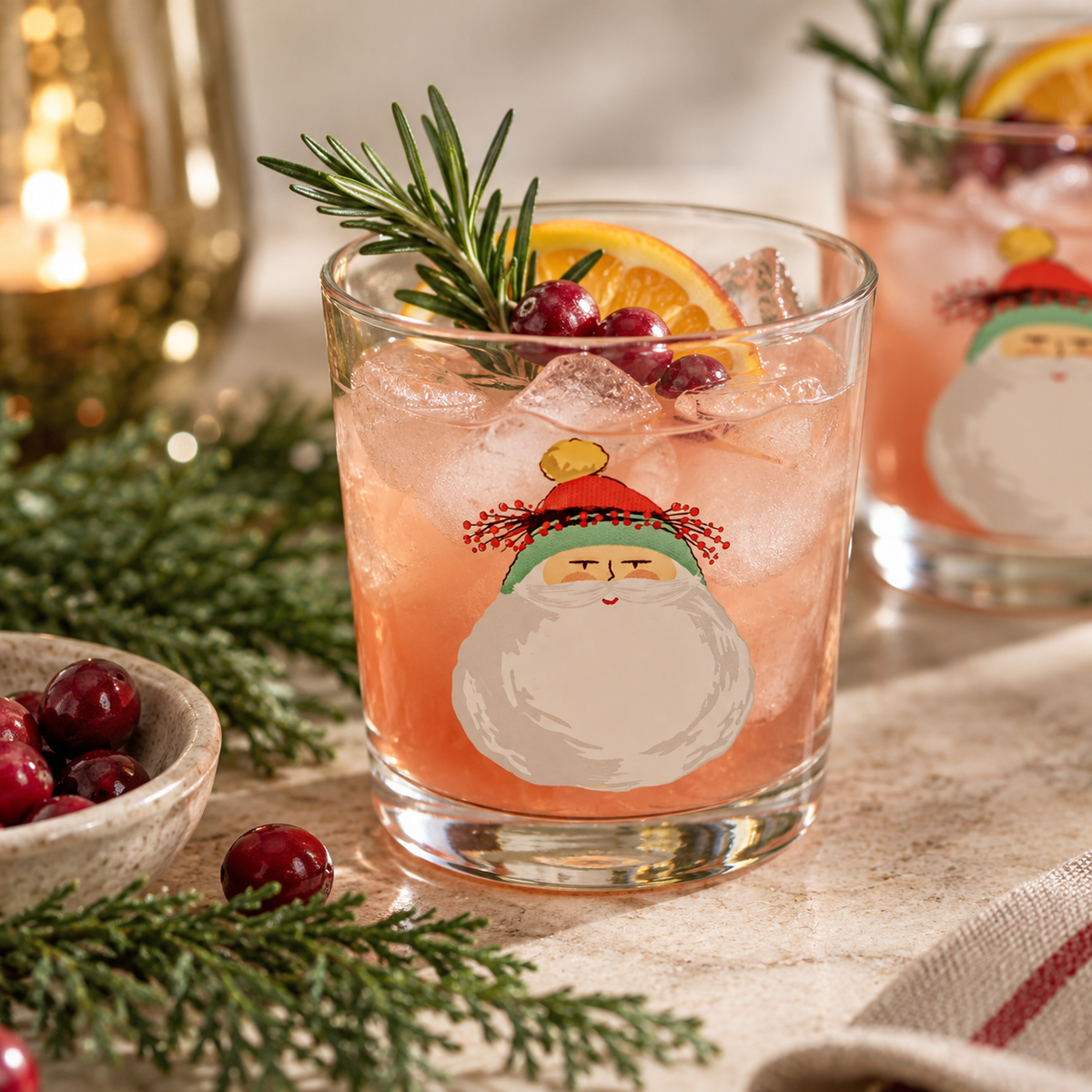 Old St. Nick Glass Tumbler 12oz