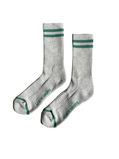 Extended Boyfriend Socks: Moss