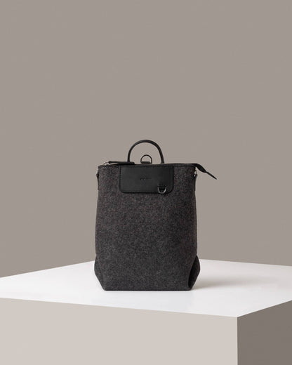 Bedford Merino Wool Midi Backpack in Charcoal