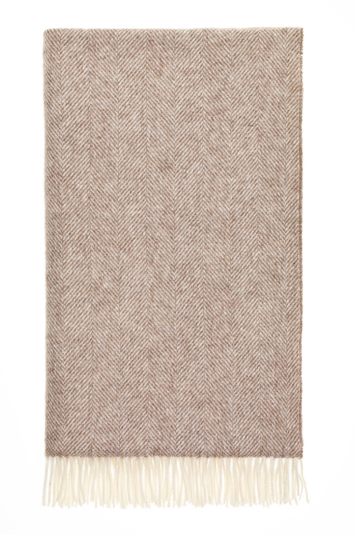 Herringbone 100% British Wool: Camel