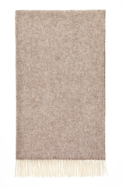 Herringbone 100% British Wool: Camel
