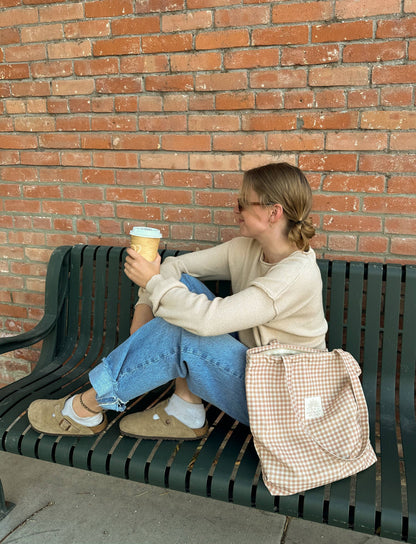 Chai Gingham Tote Bag