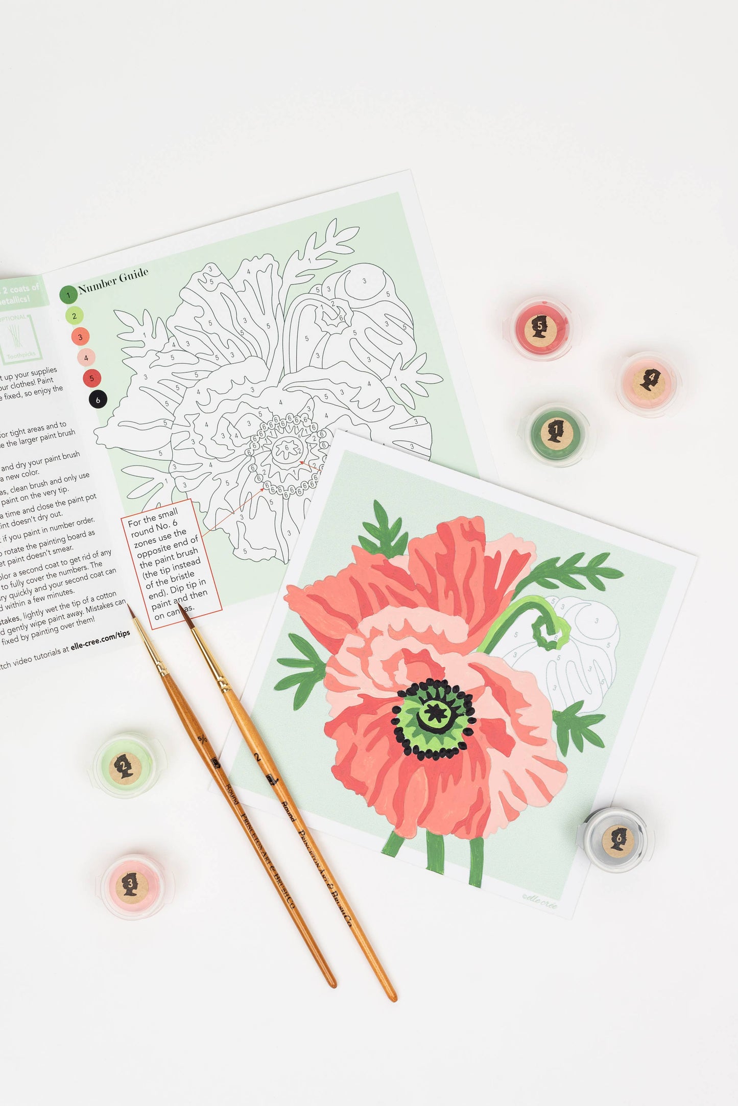 Poppies MINI Paint-by-Number Kit