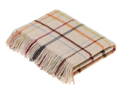 Contemporary Windowpane Merino Lambswool Throw