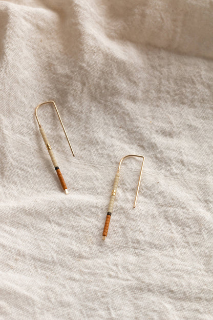 Mala Ear Pins: Rust / Large