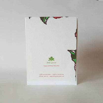 Little Green - Birthday Beautiful Floral Greeting Card