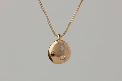 YEWŌ Collective - Mwala Constellation Necklace: Olive