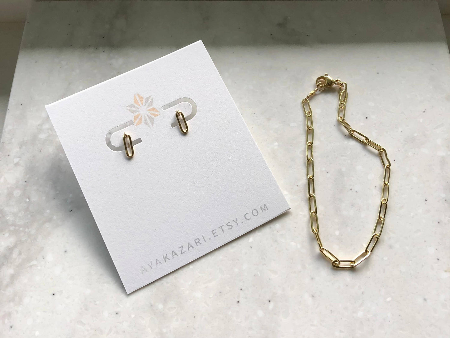 Open Circle Stud Earrings
