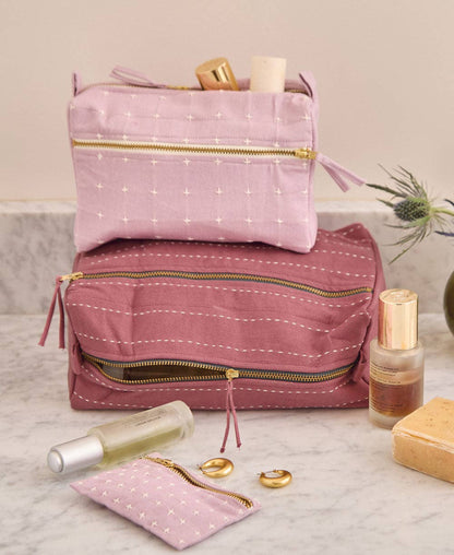 Apricot Cross-Stitch Coin Purse