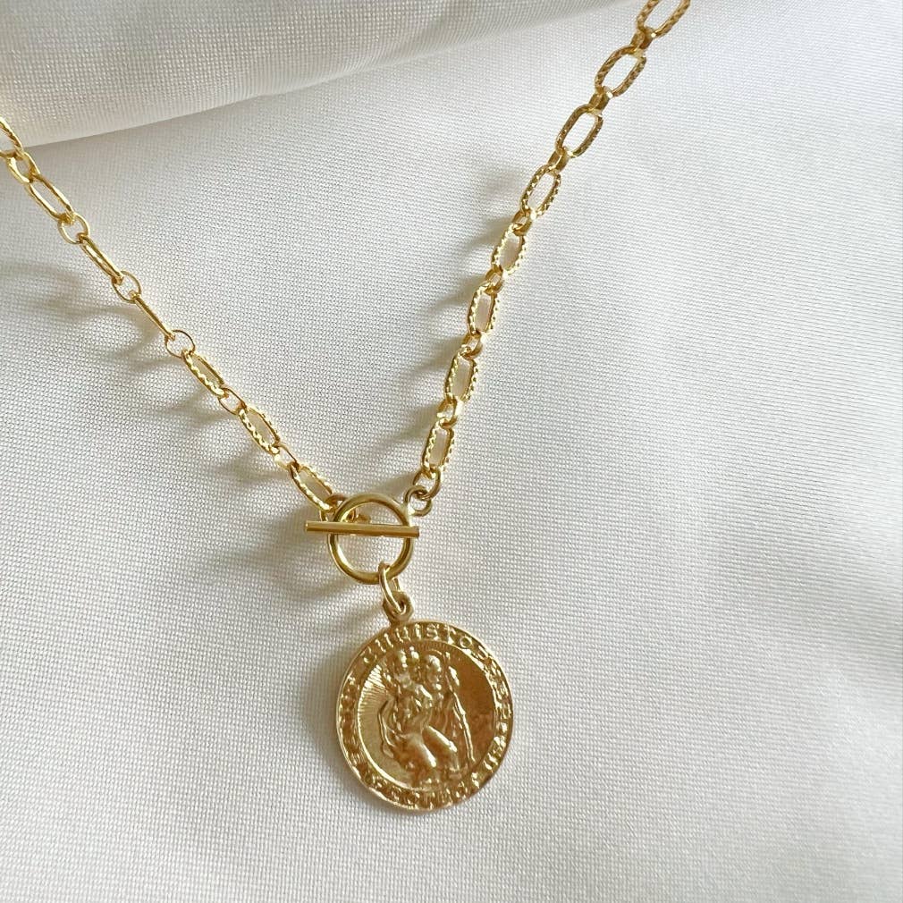 Journey Religious Toggle Gold Filled Necklace