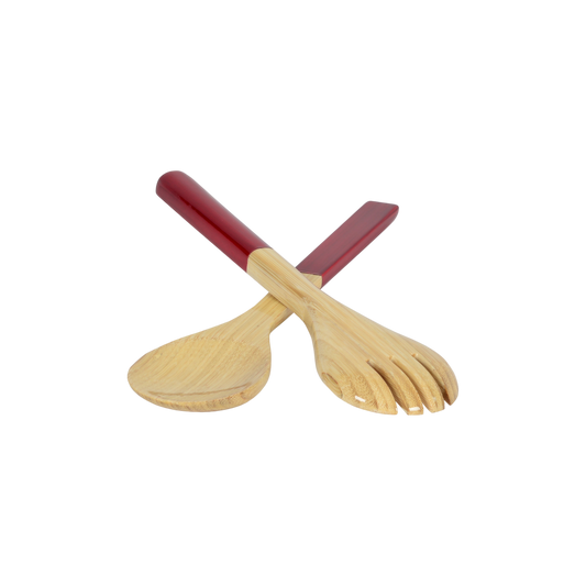 Small Bamboo Server Set: Red