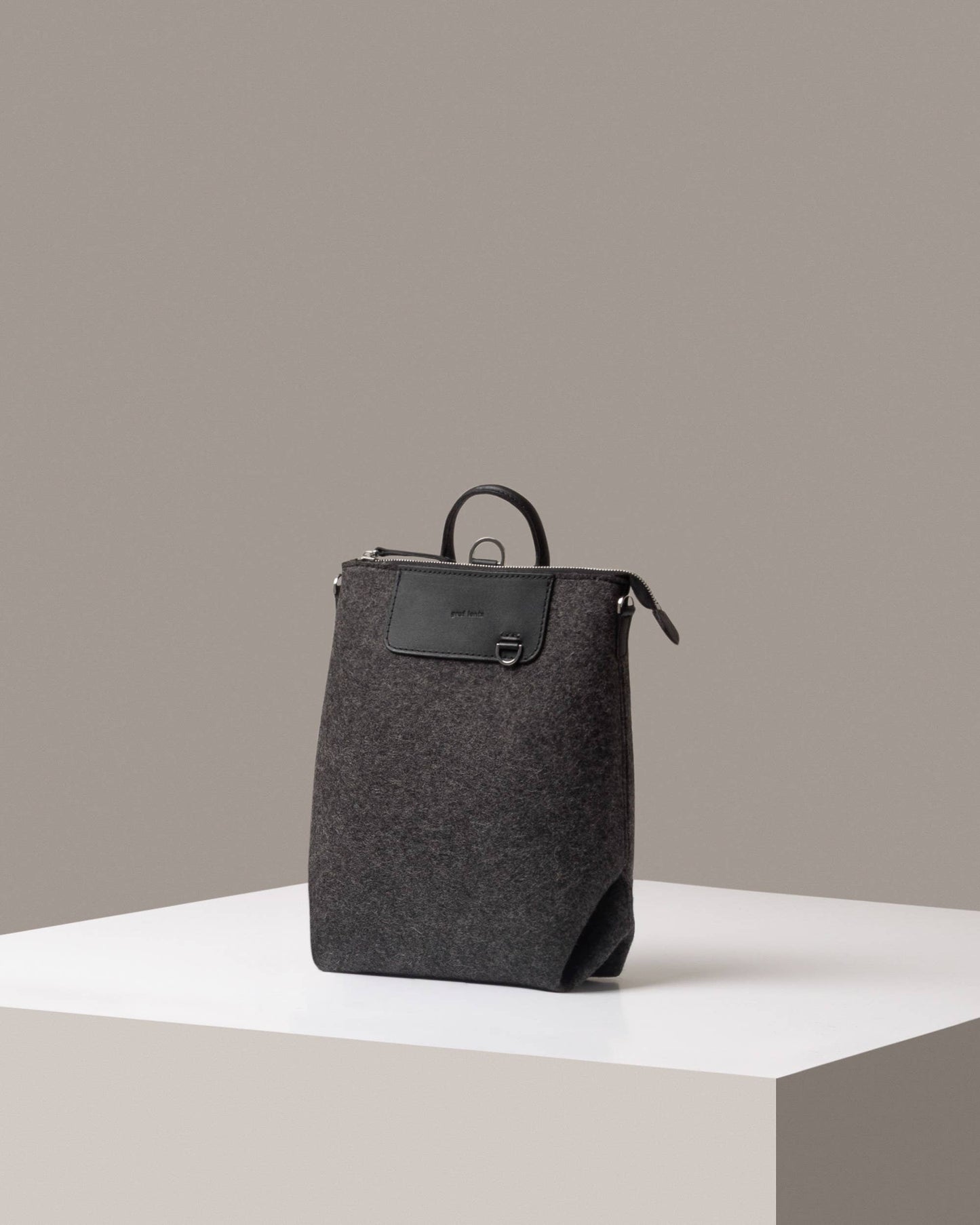Bedford Merino Wool Midi Backpack in Charcoal